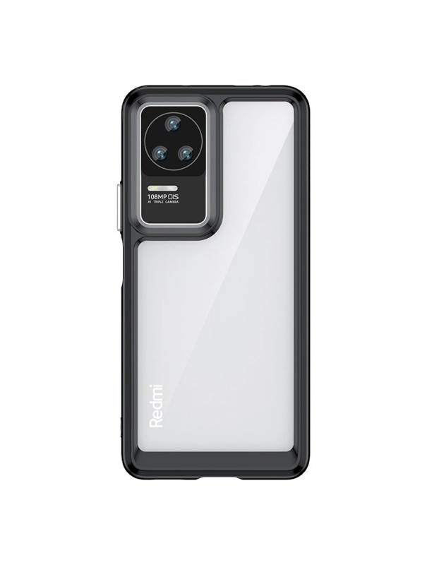 Outer Space Case for Xiaomi Poco F4 5G cover with a flexible frame black Outer Space Case for Xiaomi Poco F4 5G cover with a flexible frame black