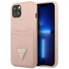 Guess GUHCP13SPSATPP iPhone 13 mini 5,4 "pink / pink hardcase SaffianoTriangle Logo Cardslot Guess GUHCP13SPSATPP iPhone 13 mini 5,4 "pink / pink hardcase SaffianoTriangle Logo Cardslot