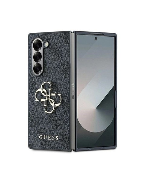 Guess Leather 4G Metal Logo Case for Samsung Galaxy Z Fold 6 - Black Guess Leather 4G Metal Logo Case for Samsung Galaxy Z Fold 6 - Black