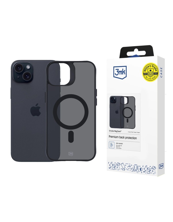 3mk Smoke MagCase with MagSafe for iPhone 15 Plus - semi-transparent 3mk Smoke MagCase with MagSafe for iPhone 15 Plus - semi-transparent