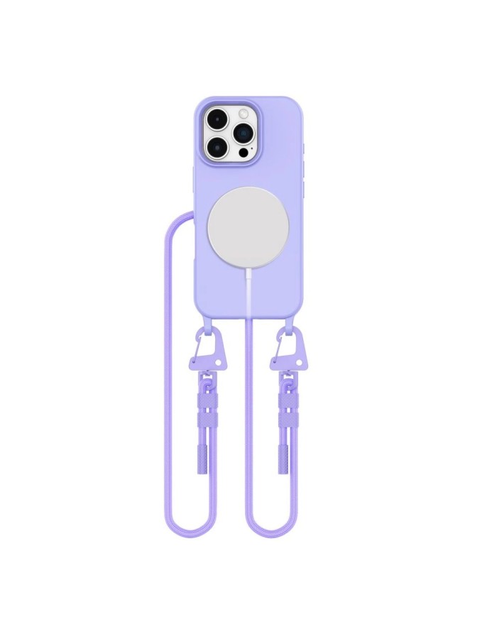 Tech-Protect MagNecklace MagSafe Case with Lanyard for iPhone 16 Pro Max - Purple Tech-Protect MagNecklace MagSafe Case with Lanyard for iPhone 16 Pro Max - Purple
