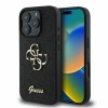 Guess Fixed Glitter Big 4G case for iPhone 16 Pro - black Guess Fixed Glitter Big 4G case for iPhone 16 Pro - black