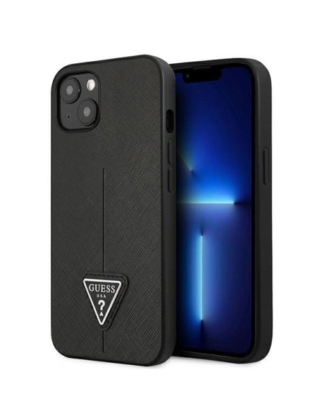 Guess GUHCP14MPSATLK iPhone 14 Plus 6,7 "black / black hardcase SaffianoTriangle Logo Guess GUHCP14MPSATLK iPhone 14 Plus 6,7 "black / black hardcase SaffianoTriangle Logo