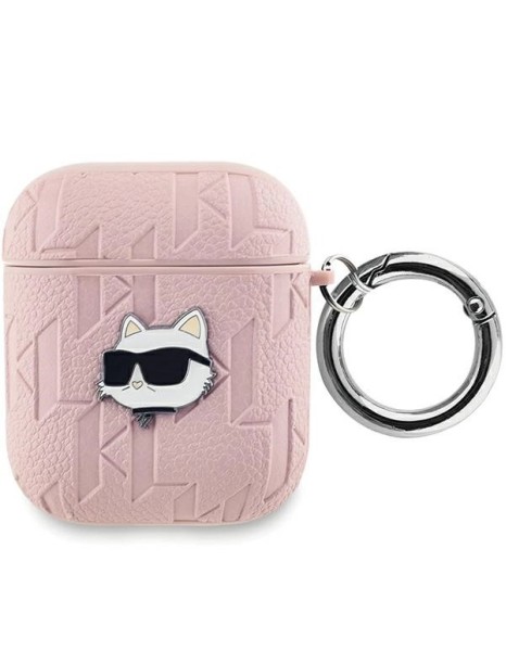 Karl Lagerfeld Monogram Choupette Head case for AirPods 1 / 2 - pink