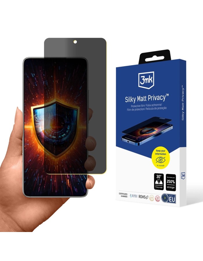 Silky Matt Privacy™ 3mk matte privacy screen protector for Xiaomi 14T Pro Silky Matt Privacy™ 3mk matte privacy screen protector for Xiaomi 14T Pro