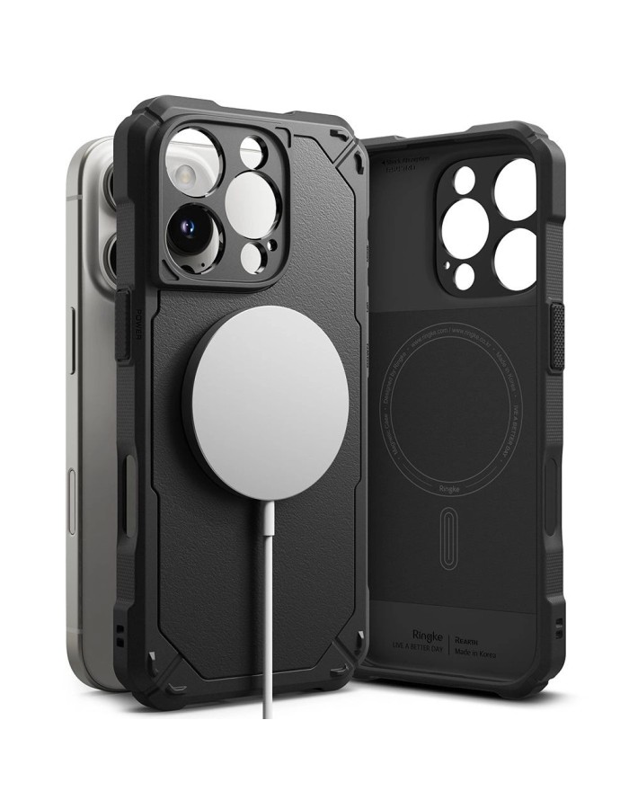 Ringke Rugged Gear MagSafe iPhone 16 Pro Max Case - Black