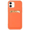 Card Case Silicone Wallet Case with Card Slot Documents for iPhone 12 Pro Orange Card Case Silicone Wallet Case with Card Slot Documents for iPhone 12 Pro Orange