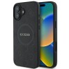 Guess Saffiano Peony Classic Logo MagSafe case for iPhone 16 - black Guess Saffiano Peony Classic Logo MagSafe case for iPhone 16 - black
