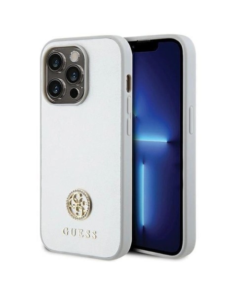 Guess Strass Metal Logo case for iPhone 15 Pro - silver Guess Strass Metal Logo case for iPhone 15 Pro - silver