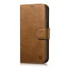 iCarer Oil Wax Wallet Case 2in1 Cover iPhone 14 Plus Anti-RFID Leather Flip Case Brown (WMI14220723-TN)