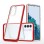 Clear 3in1 case for Samsung Galaxy S23+ silicone cover with frame red