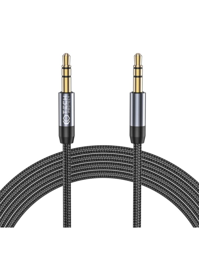 Tech-Protect UltraBoost cable 3.5mm mini jack / 3.5mm mini jack 1.5m - black Tech-Protect UltraBoost cable 3.5mm mini jack / 3.5mm mini jack 1.5m - black