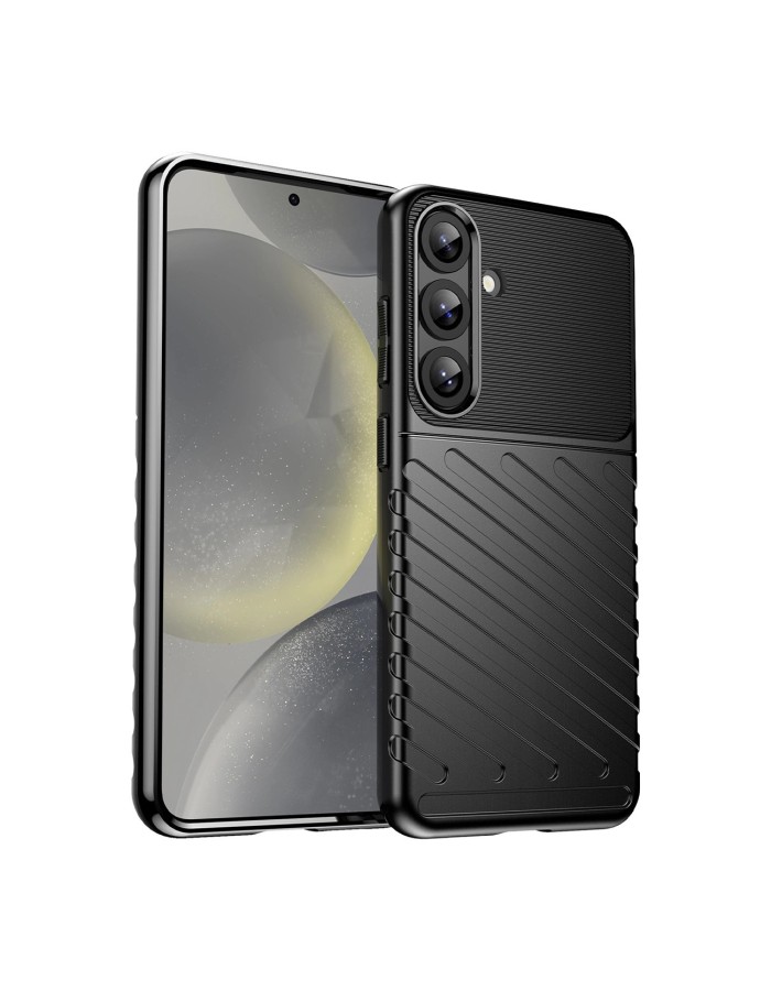 Thunder Case for Samsung Galaxy S25+ Silicone Armored Cover - Black