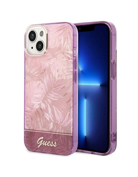 Guess GUHCP14MHGJGHP iPhone 14 Plus 6.7 "pink / pink hardcase Jungle Collection Guess GUHCP14MHGJGHP iPhone 14 Plus 6.7 "pink / pink hardcase Jungle Collection