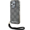 Karl Lagerfeld IML Mono KL Pattern &amp;amp; Cord case for iPhone 15 Pro - black