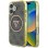 Guess IML Metal Glitter 4G Circle Triangle MagSafe Case for iPhone 16 - Brown