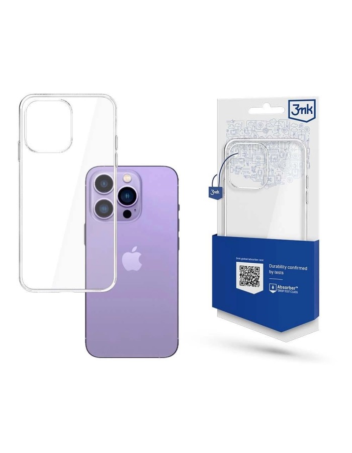iPhone 14 Pro silicone case from the 3mk Clear Case series - transparent