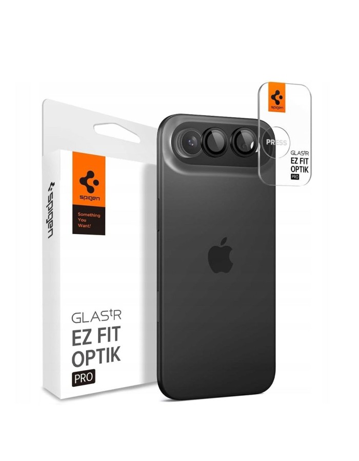 Spigen Optik Pro Glas.tR ”EZ FIT” Camera Cover 2-pack for iPhone Air - Black