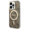 Guess IML 4G MagSafe case for iPhone 15 Pro - brown Guess IML 4G MagSafe case for iPhone 15 Pro - brown