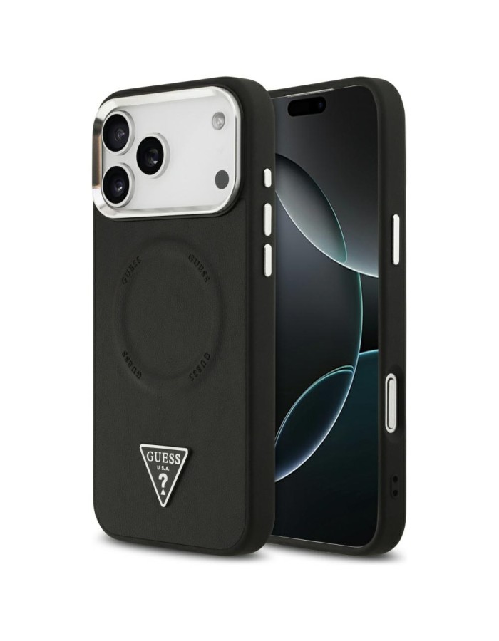 Guess Triangle Logo MagSafe Case for iPhone 17 Pro Max - Black