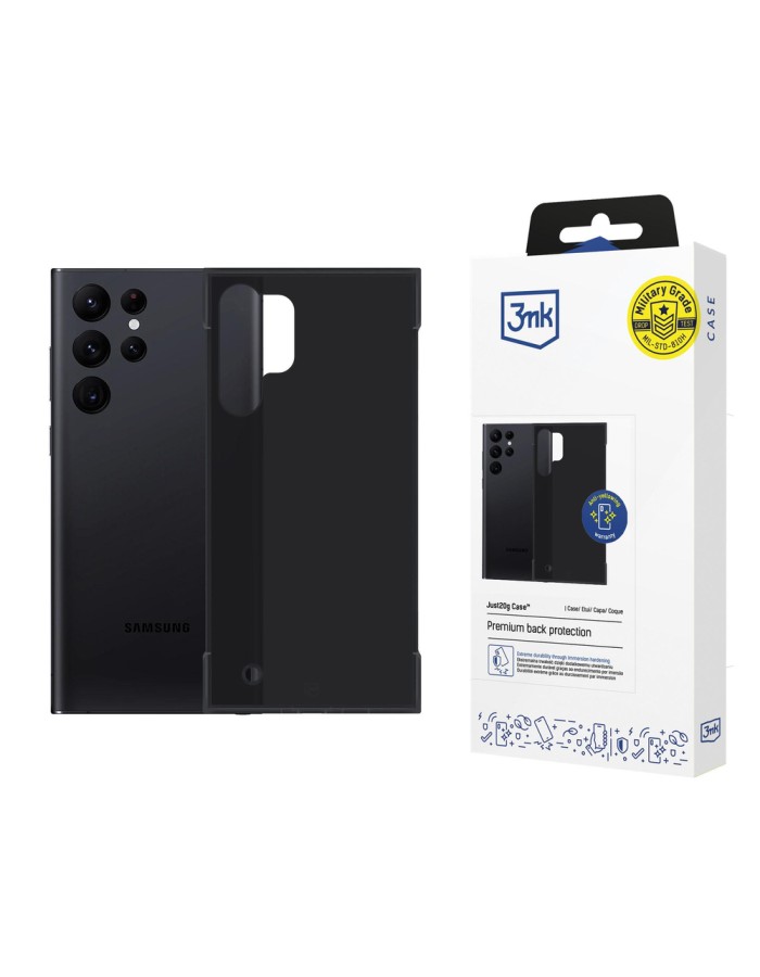 3mk Just20g Matt Case for Samsung Galaxy S24 Ultra - Matte Black