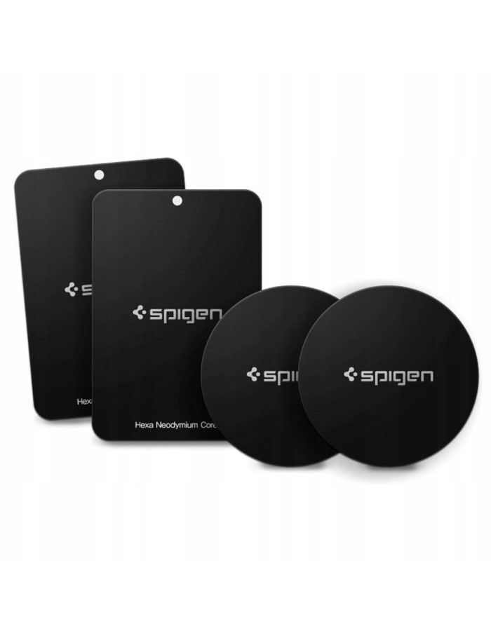 Spigen MP-4P magnetic plates for car - black Spigen MP-4P magnetic plates for car - black
