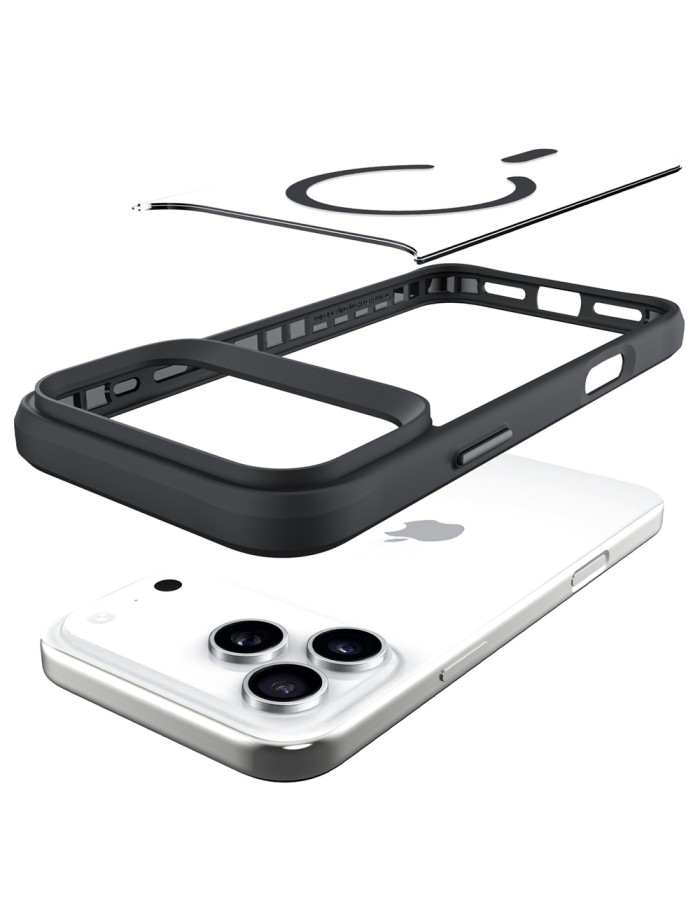 3mk Satin Armor MagCase for iPhone 17 Pro Max - Transparent Black