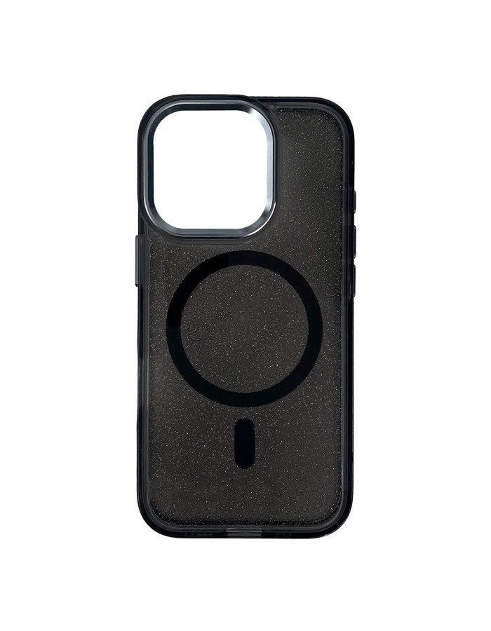 Glitter Case MagSafe for iPhone 16 Pro Max - black with glitter