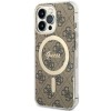 Guess GUHMP13LH4STW iPhone 13 Pro / 13 6.1" brown/brown hardcase 4G MagSafe Guess GUHMP13LH4STW iPhone 13 Pro / 13 6.1" brown/brown hardcase 4G MagSafe