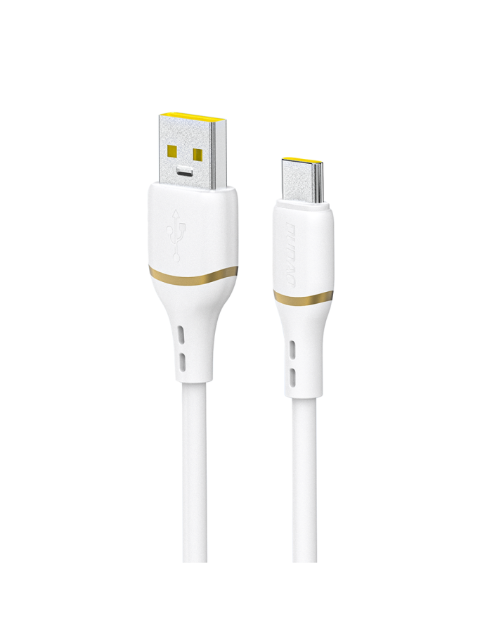 Dudao L25T USB-A - USB-C Silicone Cable 5A 1m - White Dudao L25T USB-A - USB-C Silicone Cable 5A 1m - White