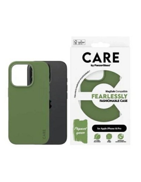 CARE by PanzerGlass Fashion Case iPhone 16 Pro 6.3" green/green MagSafe 1386 CARE by PanzerGlass Fashion Case iPhone 16 Pro 6.3" green/green MagSafe 1386