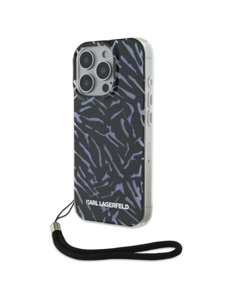 Karl Lagerfeld Zebra With Cord iPhone 16 Pro Max Case - Purple