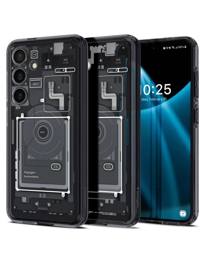 Spigen Ultra Hybrid Case for Samsung Galaxy S24 - Dark Gray (Zero One Pattern) Spigen Ultra Hybrid Case for Samsung Galaxy S24 - Dark Gray (Zero One Pattern)