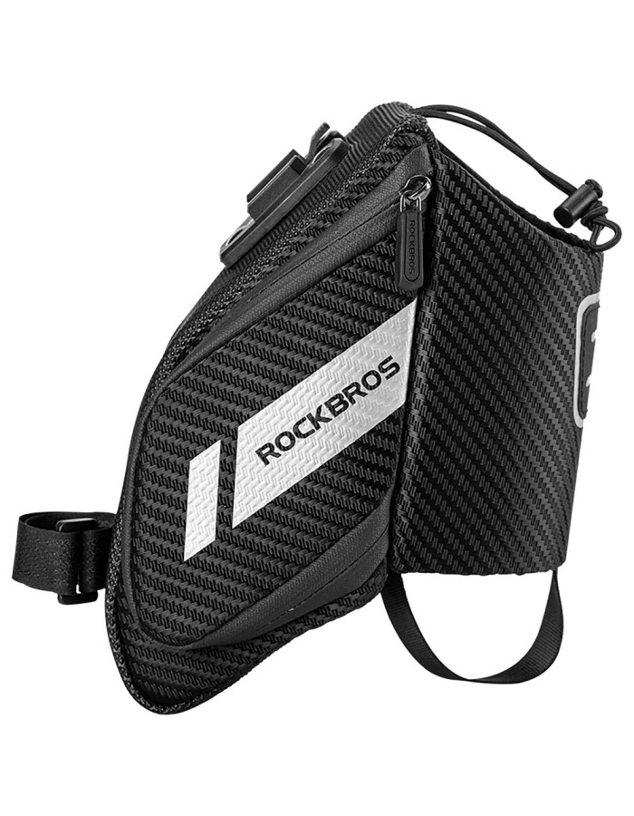 Rockbros C32BK saddle bag 1.5 l with water bottle pocket - black Rockbros C32BK saddle bag 1.5 l with water bottle pocket - black