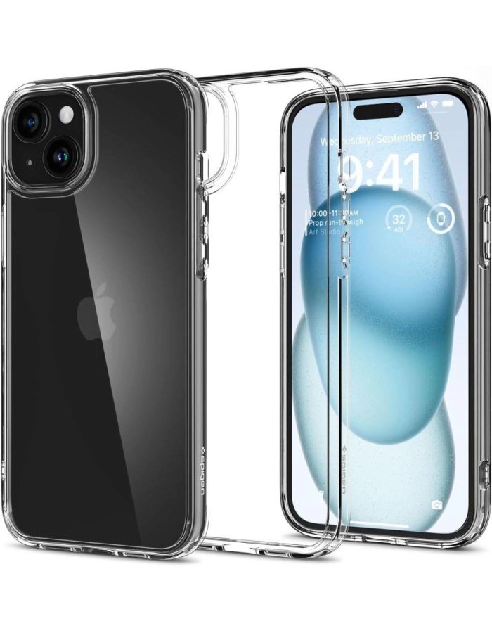 Spigen Ultra Hybrid iPhone 15 Case - Clear