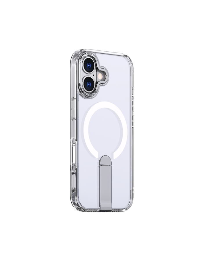 Hybrid Armor X Case for iPhone 17 with Stand, Compatible with MagSafe - Transparent