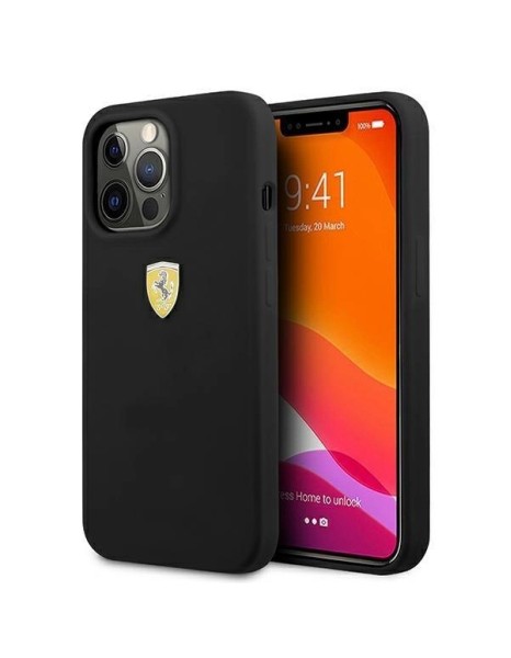 Ferrari FESSIHCP13LBK iPhone 13 Pro / 13 6.1" black/black hardcase Silicone