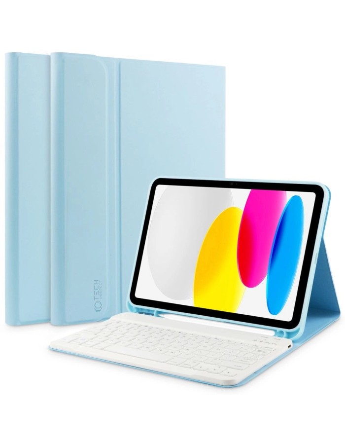 Tech-Protect SC Pen + Keyboard Case with Keyboard for iPad 10.9" 2022 - Light Blue Tech-Protect SC Pen + Keyboard Case with Keyboard for iPad 10.9" 2022 - Light Blue