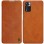 Nillkin Qin Case Case for Xiaomi Redmi Note 11 Pro+ (China) / Redmi Note 11 Pro (China) / Mi11i HyperCharge Camera Protector Holster Cover Flip Case Brown