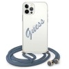 Guess GUHCP12LCRTVSBL iPhone 12 Pro Max 6.7" blue/blue hardcase Script Vintage Guess GUHCP12LCRTVSBL iPhone 12 Pro Max 6.7" blue/blue hardcase Script Vintage