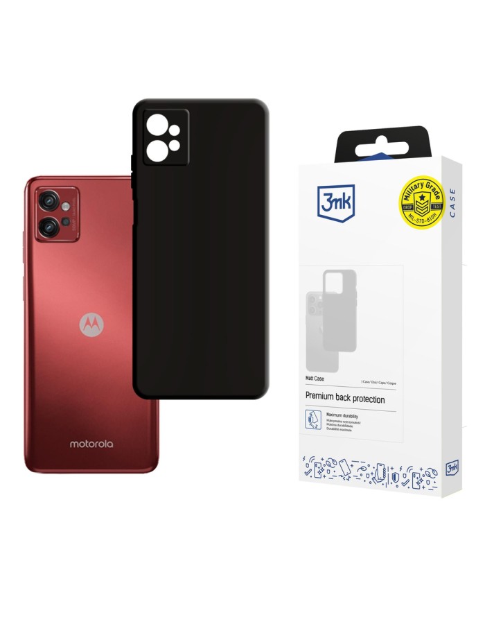 3mk Matt Case for Motorola Moto G32 - Black
