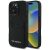 Karl Lagerfeld HC Grained PU Cardslot Metal Elong iPhone 16 Pro Case - Black Karl Lagerfeld HC Grained PU Cardslot Metal Elong iPhone 16 Pro Case - Black