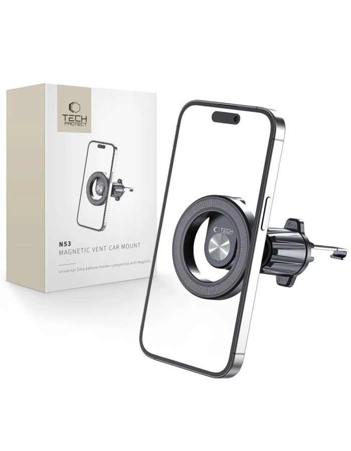 Tech-Protect N53 Car Phone Holder with MagSafe for Air Vent - Black Tech-Protect N53 Car Phone Holder with MagSafe for Air Vent - Black