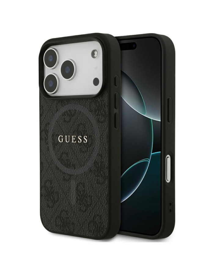 Guess 4G Ring Classic Logo MagSafe case for iPhone 17 Pro - black