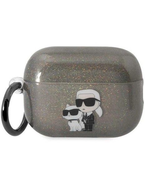 Karl Lagerfeld KLAP2HNKCTGK Airpods Pro 2 cover black/black Gliter Karl&amp;amp;Choupette