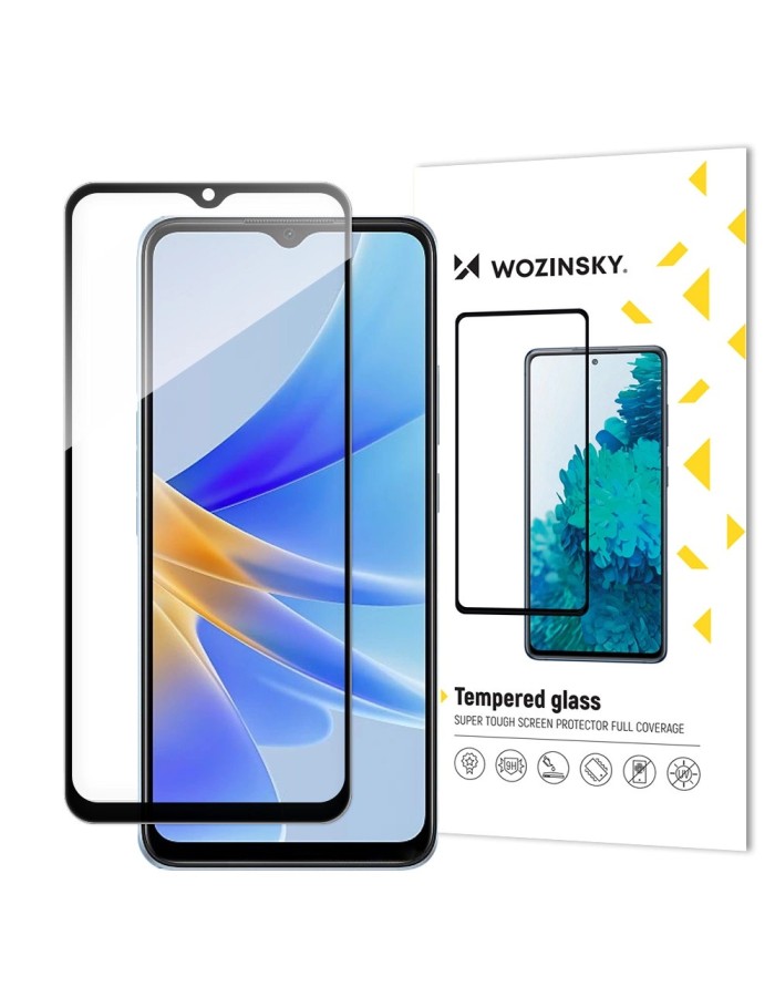 Wozinsky Full Glue Tempered Glass Tempered Glass For Oppo A17 9H Full Screen Cover With Black Frame Wozinsky Full Glue Tempered Glass Tempered Glass For Oppo A17 9H Full Screen Cover With Black Frame
