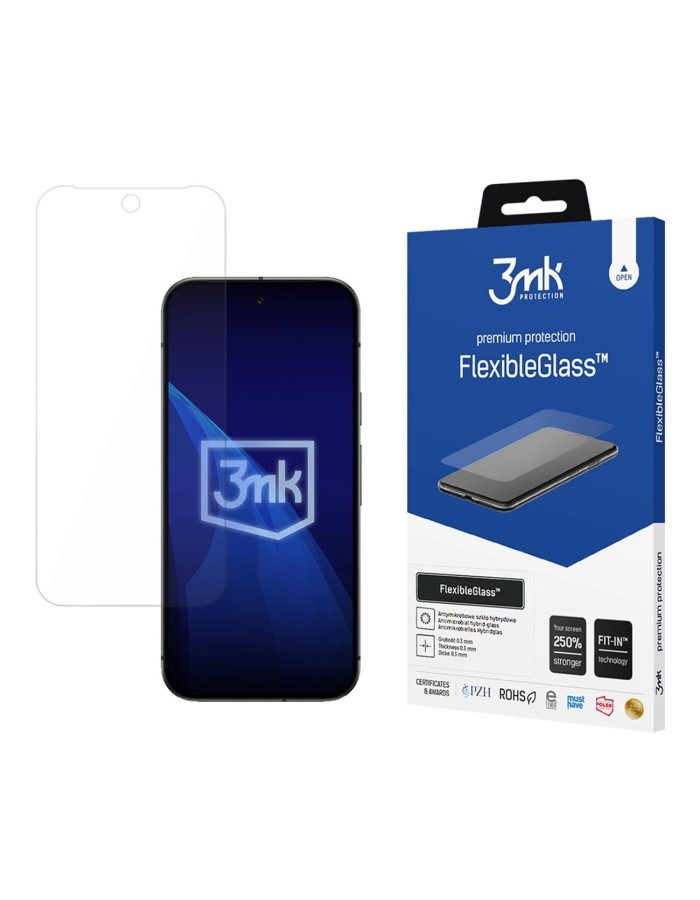 Hybrid glass 3mk FlexibleGlass™ on Google pixel 9A