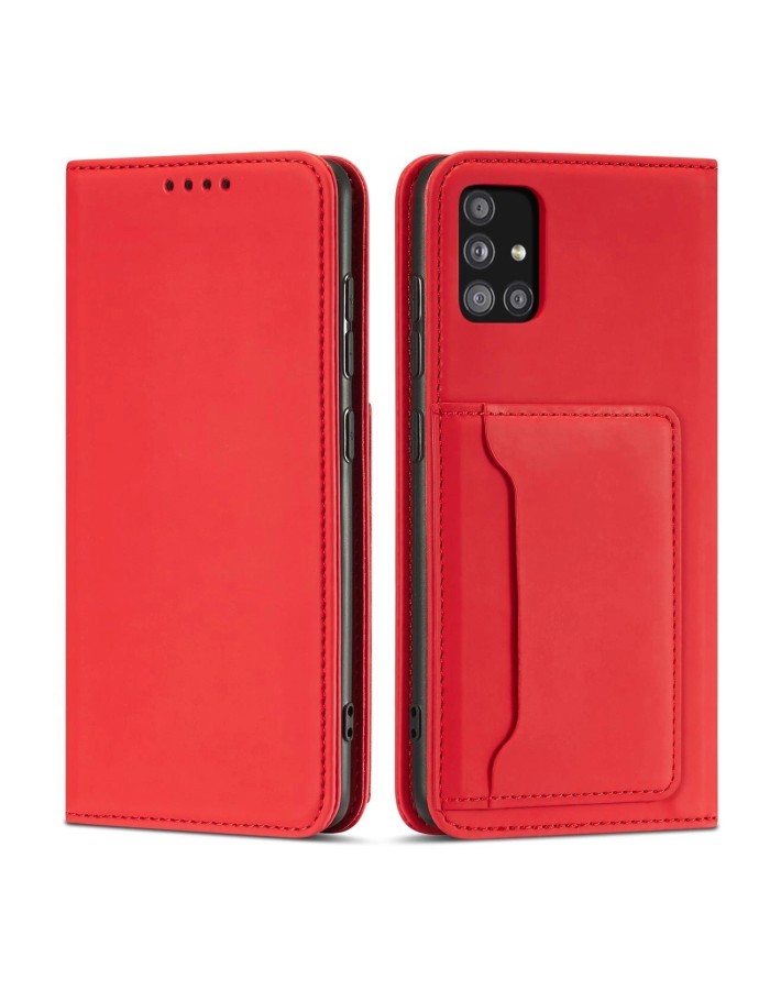 Magnet Card Case Case for Samsung Galaxy A13 5G Pouch Wallet Card Holder Red