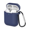 Case for AirPods 2 / AirPods 1 silicone soft case for headphones + keychain carabiner pendant blue (case D) Case for AirPods 2 / AirPods 1 silicone soft case for headphones + keychain carabiner pendant blue (case D)