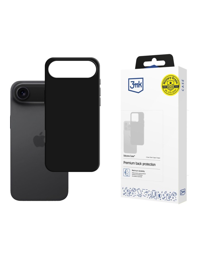 3mk Silicone Case for iPhone 17 Air - Black